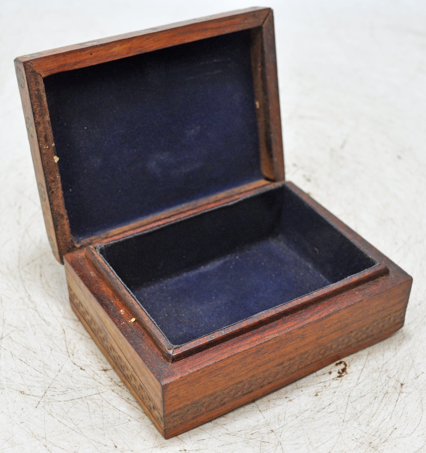 Vintage Wooden Small Storage Box Original Old Hand Crafted Painted