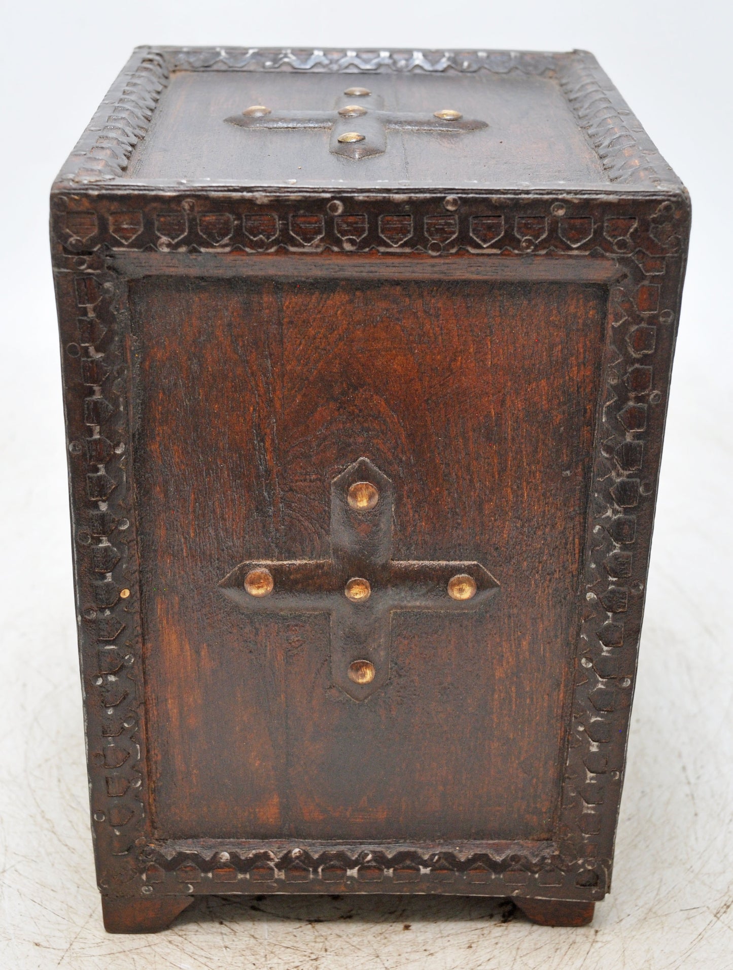 Vintage Wooden 3 Drawers Storage Box Original Old Hand Crafted