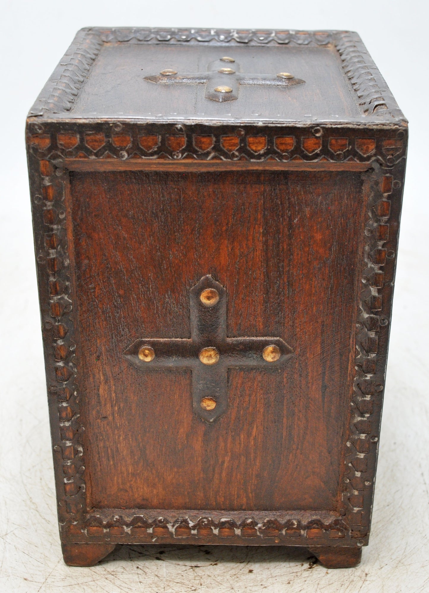 Vintage Wooden 3 Drawers Storage Box Original Old Hand Crafted