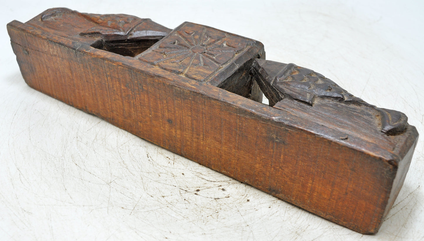 Antique Wooden Fish Shaped Bowl Original Old Fine Hand Carved