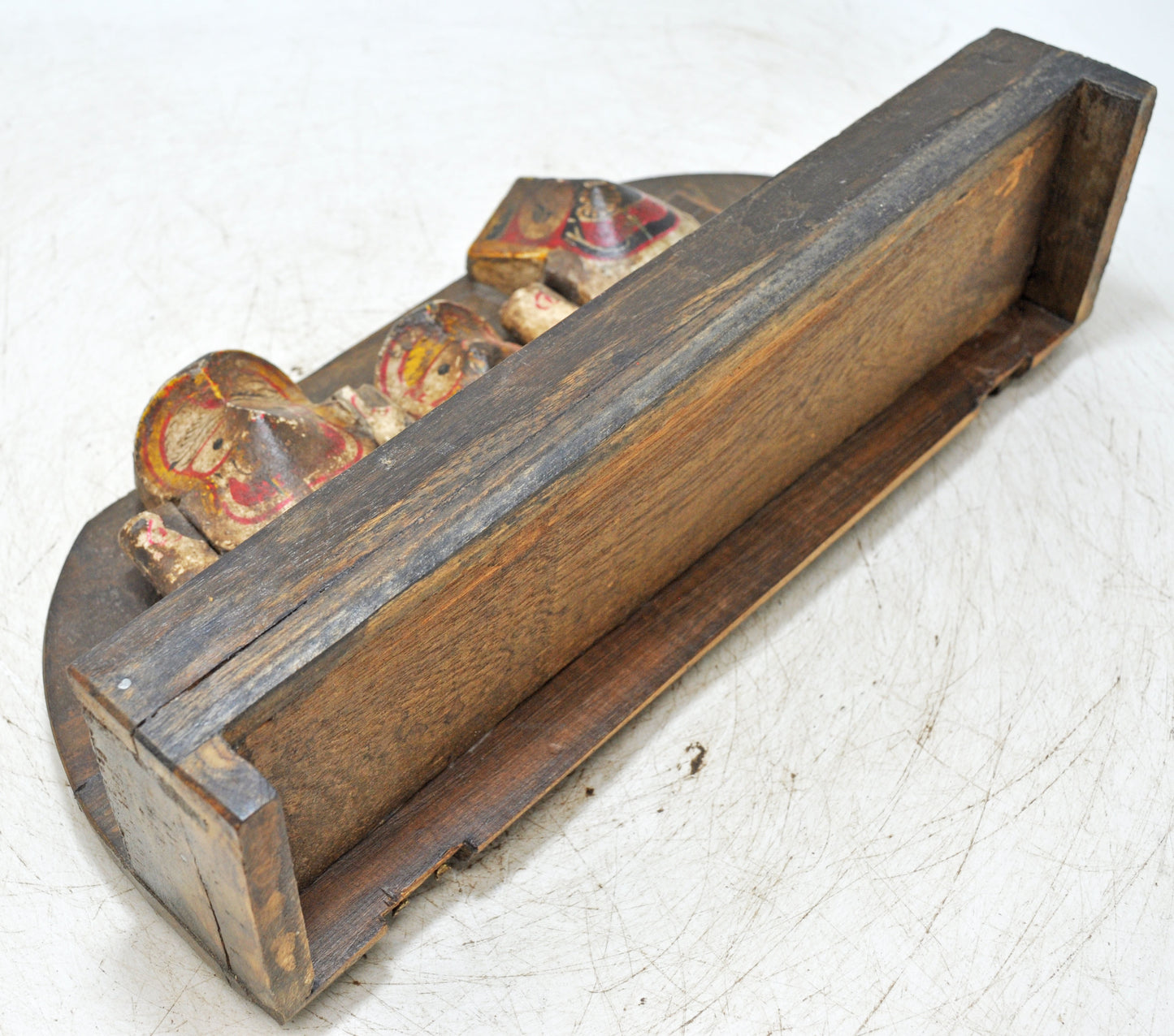 Antique Wooden Gangaur Isar Family Tribal Figurine Original Old Hand Carved Painted