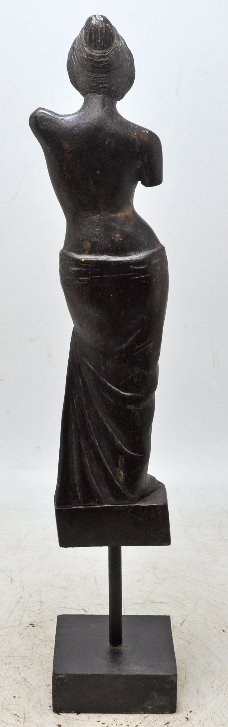 Antique Wooden Lady Woman Bust Figurine Original Old Fine Hand Carved