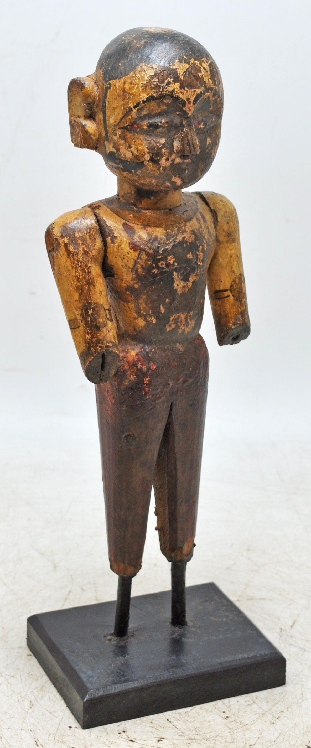 Antique Wooden Isar Man Figurine Original Old Fine Hand Carved Painted