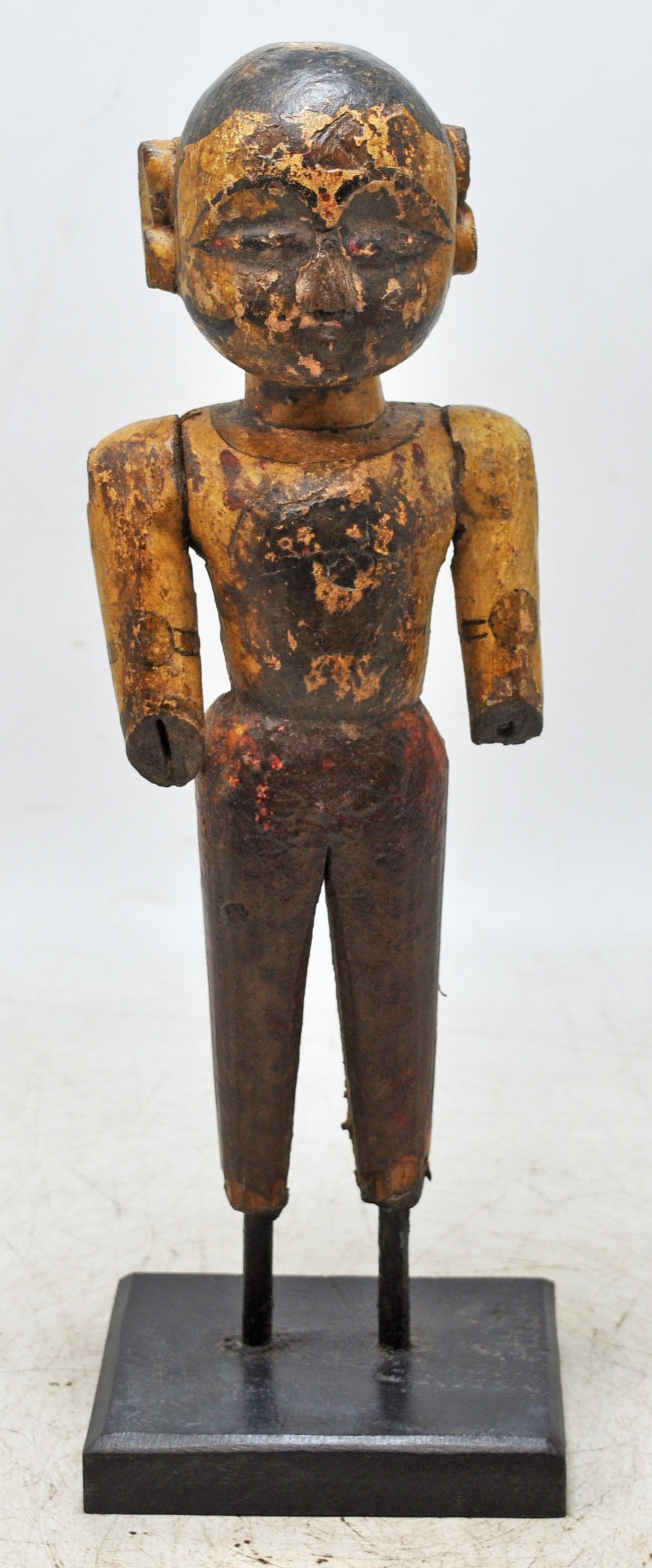 Antique Wooden Isar Man Figurine Original Old Fine Hand Carved Painted