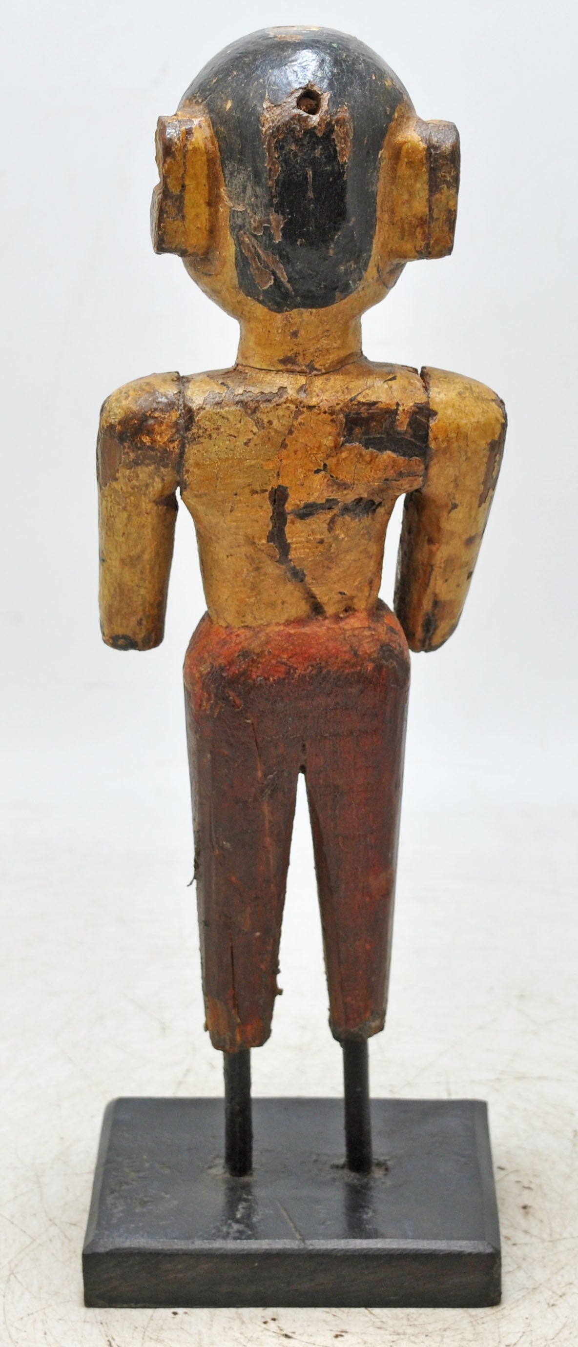 Antique Wooden Isar Man Figurine Original Old Fine Hand Carved Painted