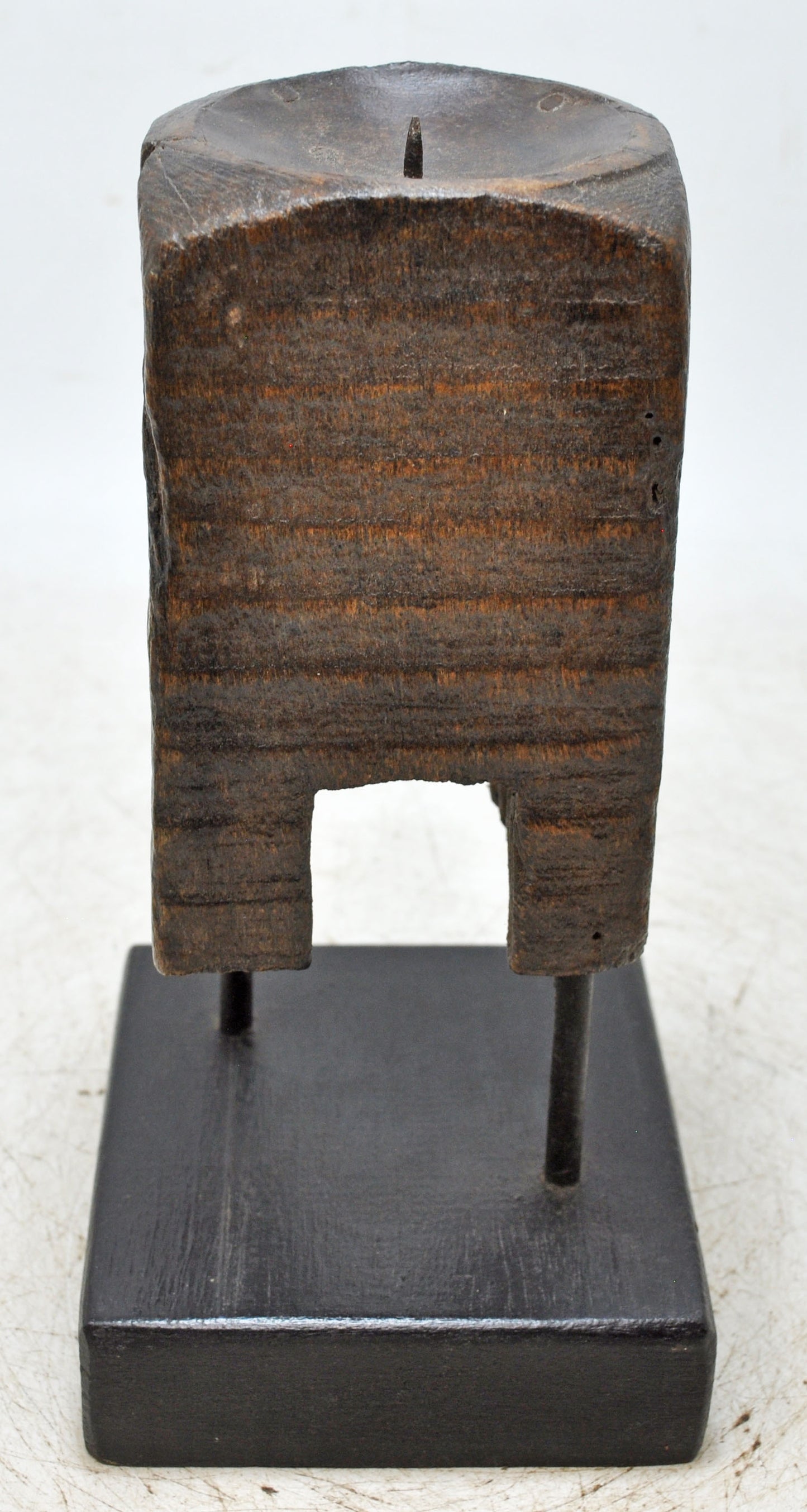 Antique Wooden Paga Candle Holder Stand Original Old Hand Carved Painted