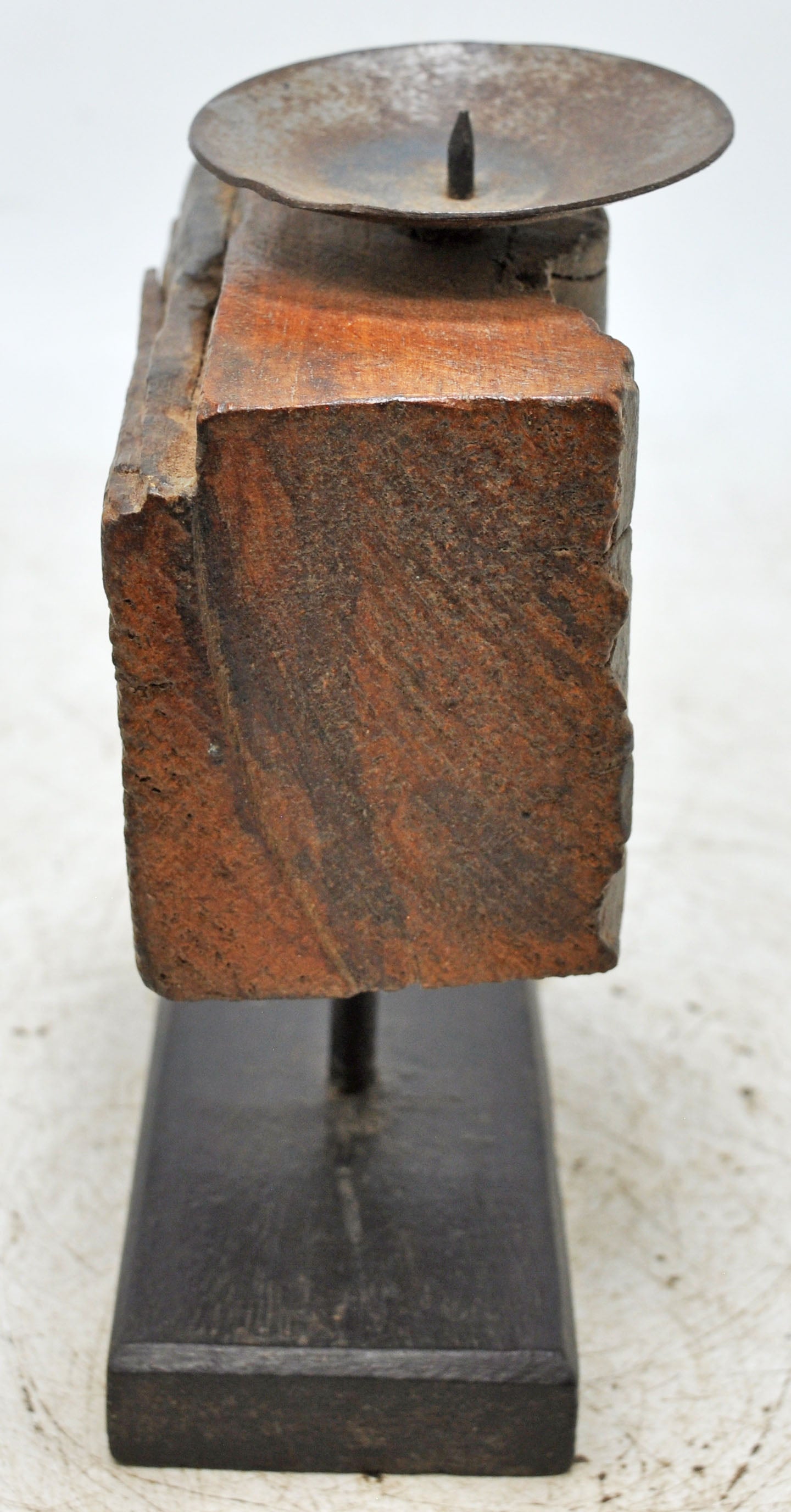 Antique Wooden Small Candle Holder Stand Original Old Hand Carved