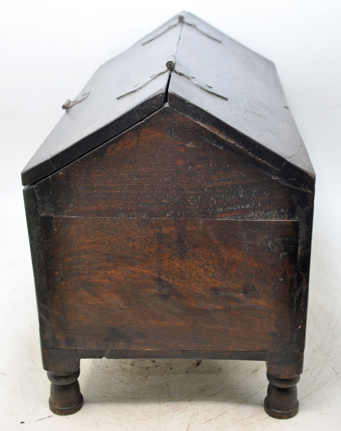 Vintage Wooden Dome Shaped Large Storage Box Original Old Hand Crafted