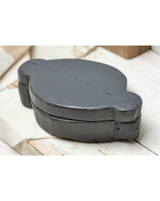 Antique Wooden Small Kum Kum Powder Tika Box Original Old Hand Carved