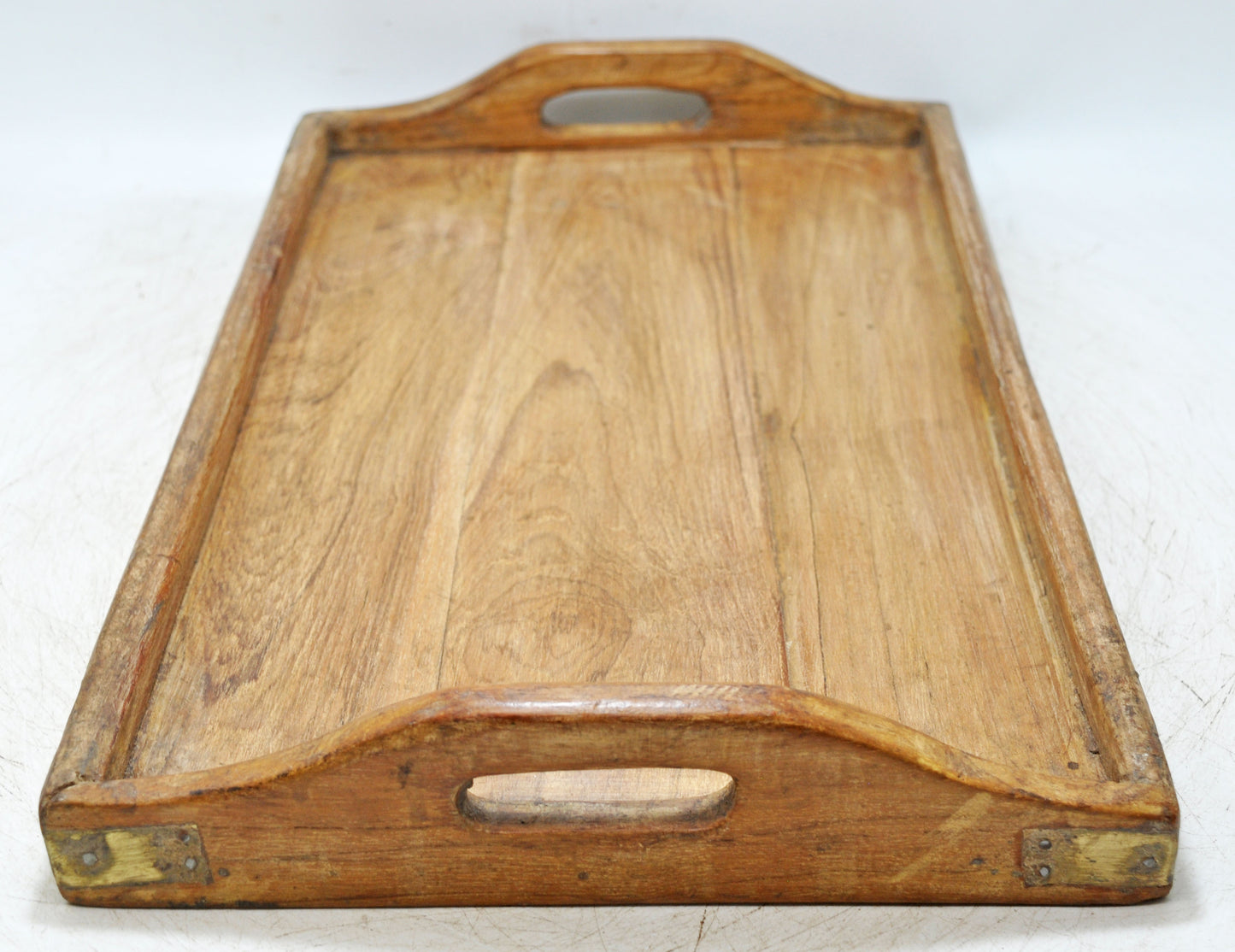 Antique Wooden Large Serving Tray Original Old Hand Crafted