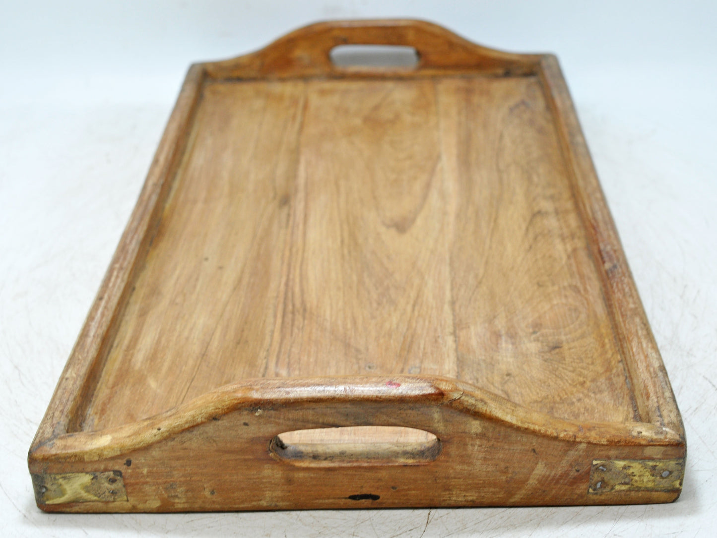 Antique Wooden Large Serving Tray Original Old Hand Crafted