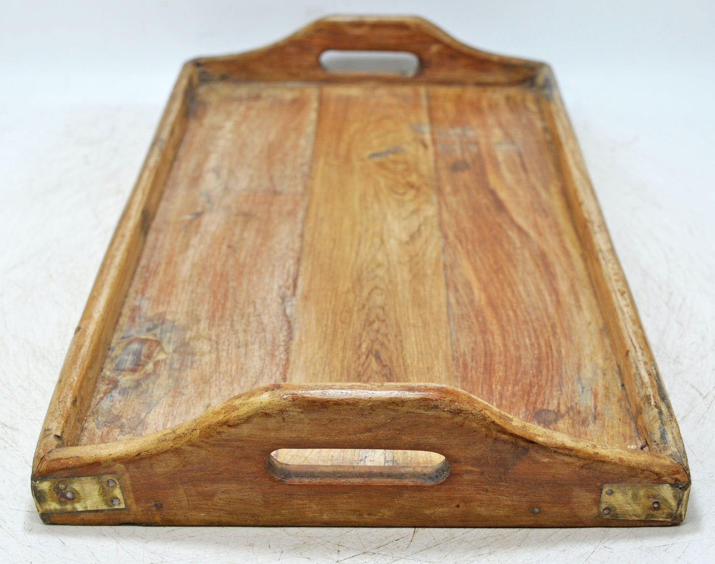 Antique Wooden Large Serving Tray Original Old Hand Crafted