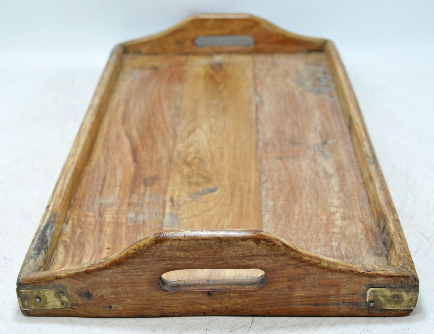 Antique Wooden Large Serving Tray Original Old Hand Crafted