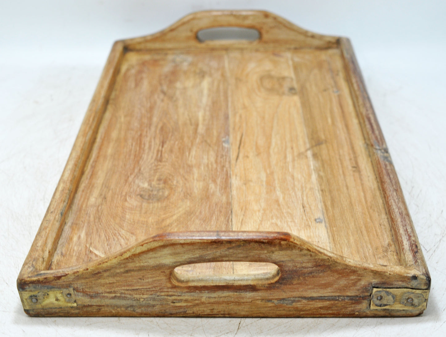 Antique Wooden Large Serving Tray Original Old Hand Crafted