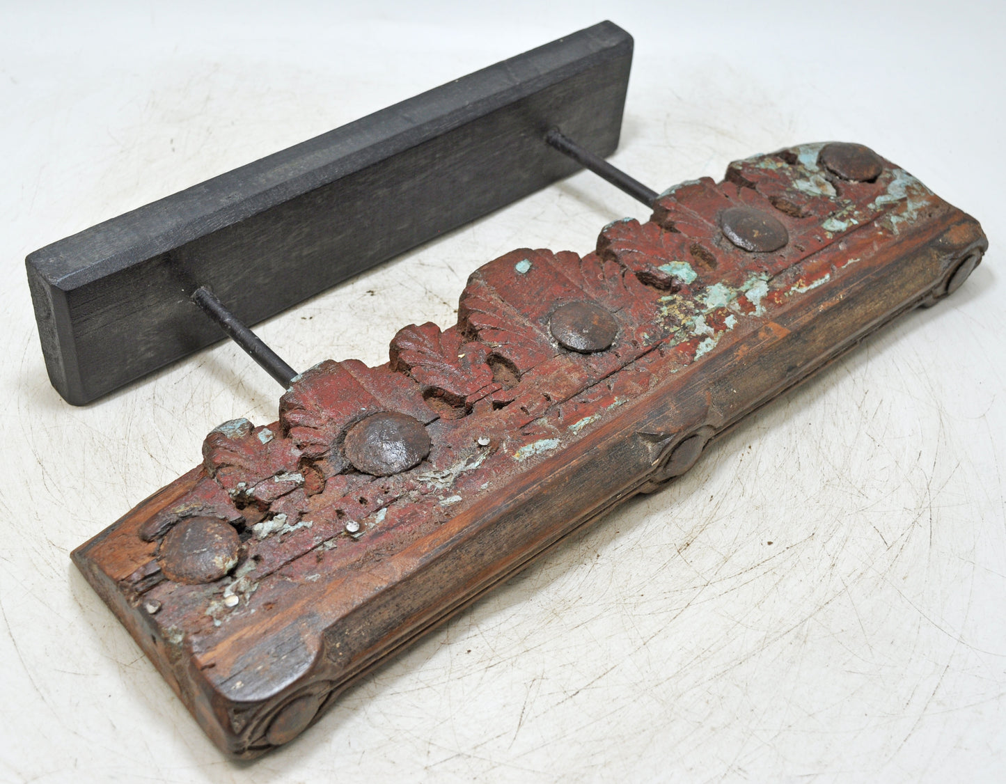 Antique Wooden Floral Carving Panel Plaque Original Old Fine Hand Carved