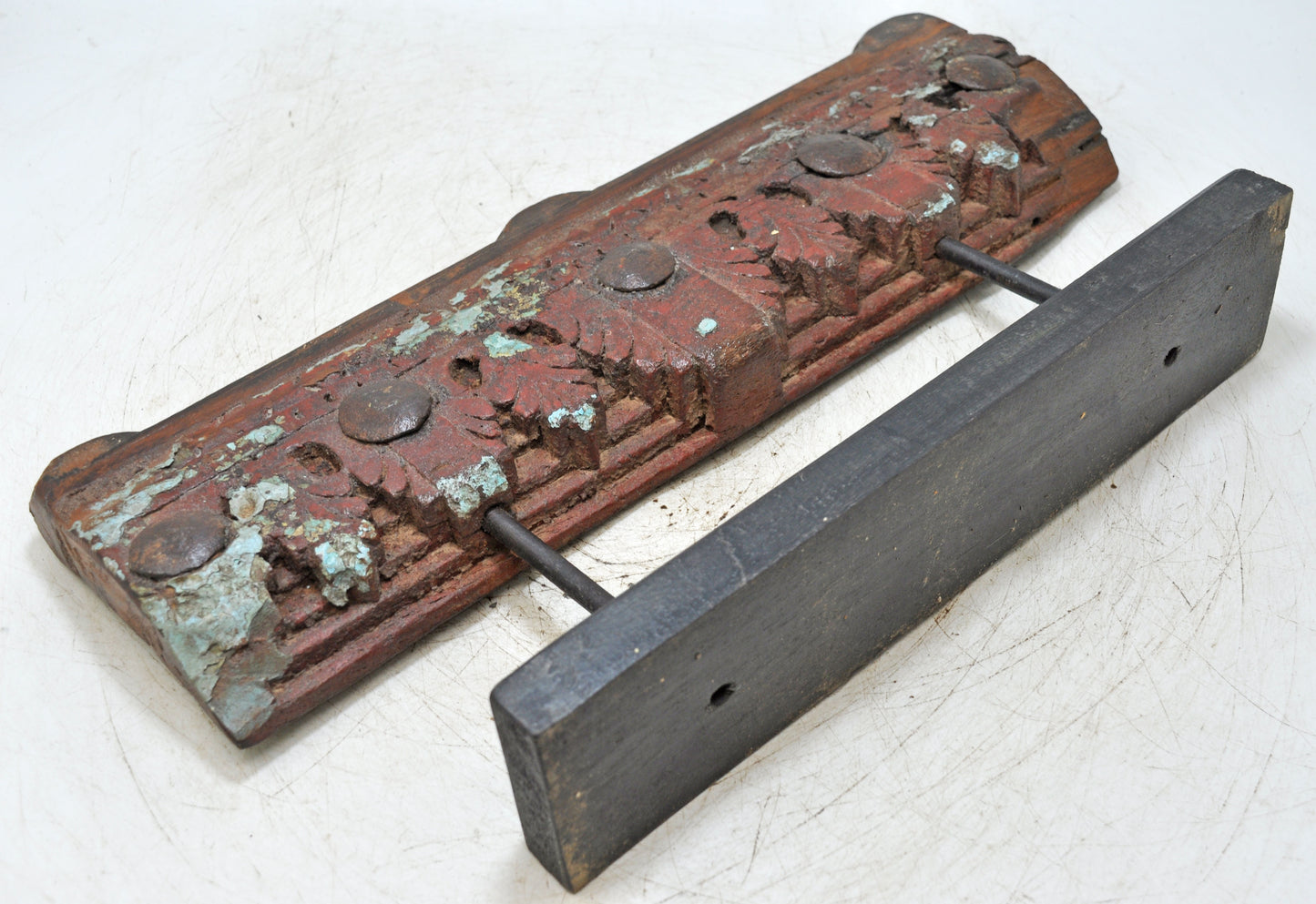 Antique Wooden Floral Carving Panel Plaque Original Old Fine Hand Carved