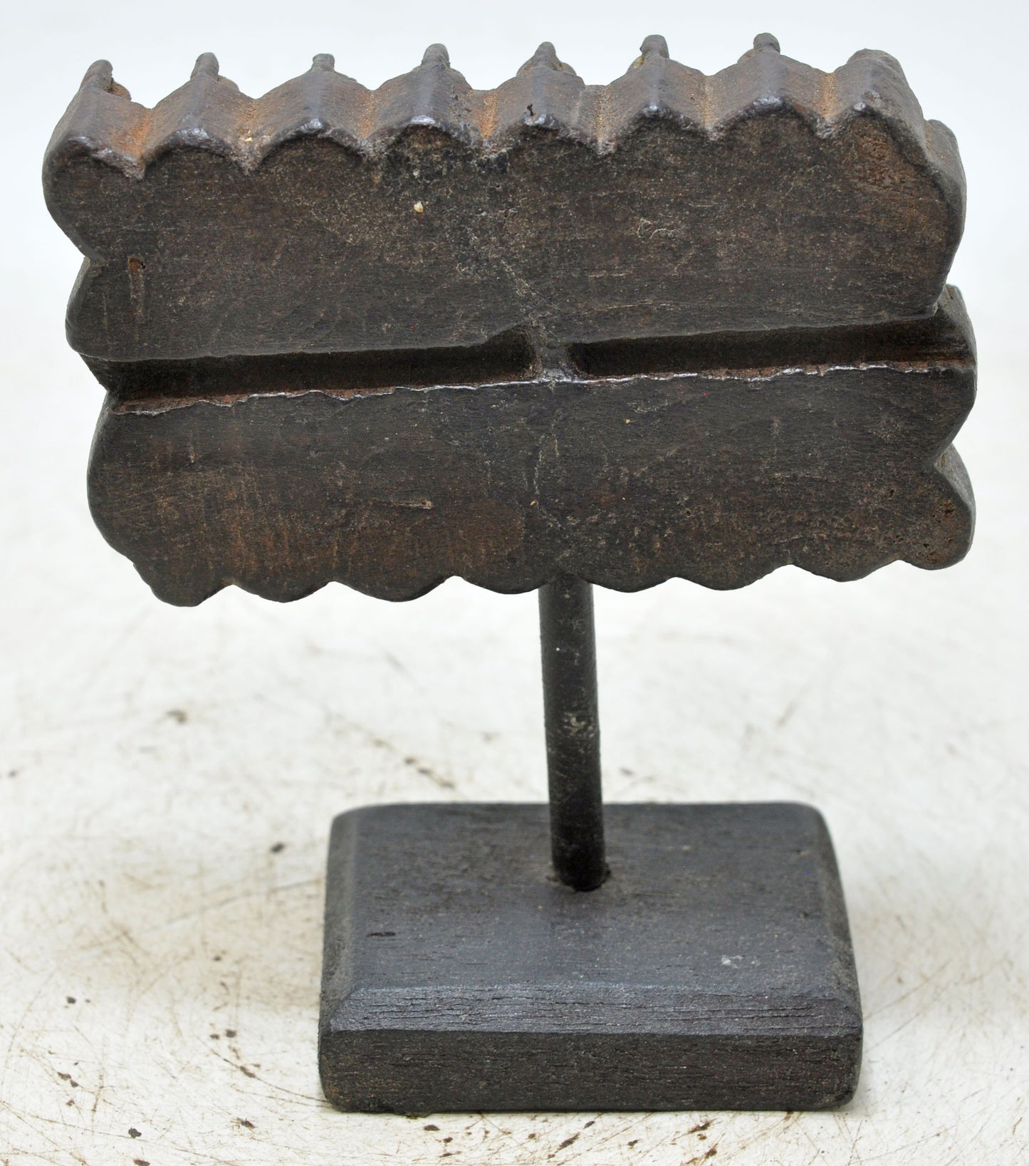 Antique Wooden Textile Printing Block Original Old Hand Carved Floral Design