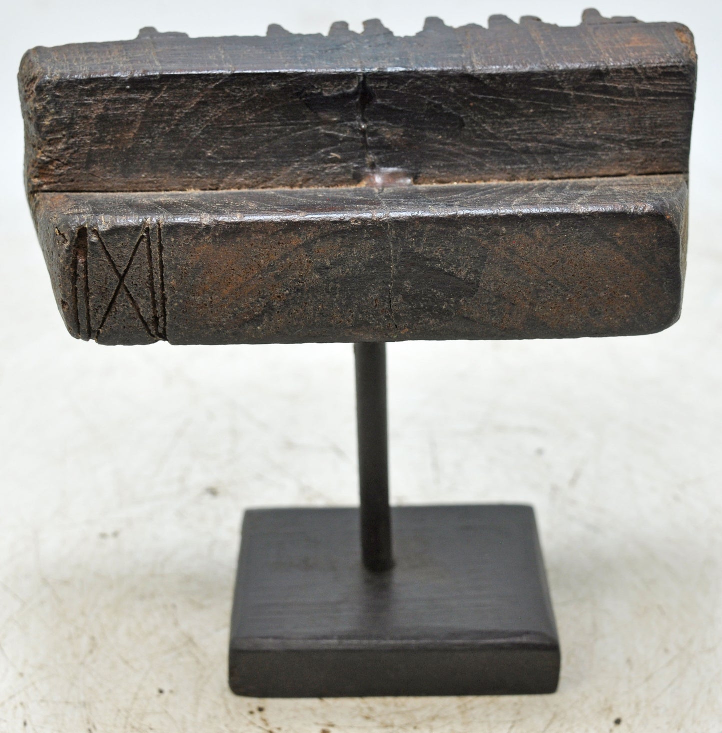 Antique Wooden Textile Printing Block Original Old Hand Carved Floral Design