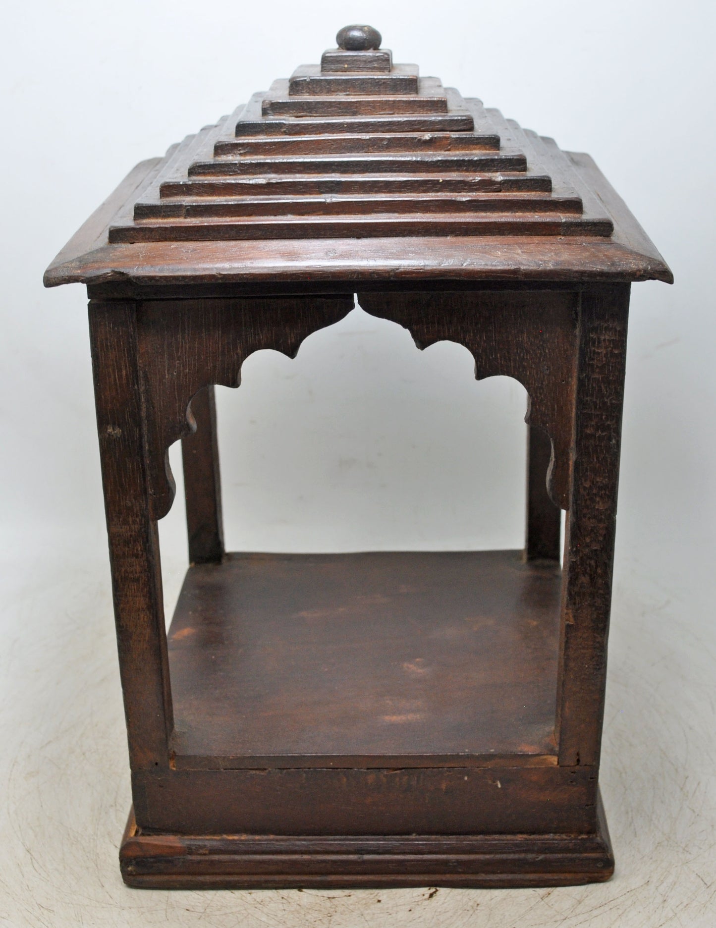 Vintage Wooden Temple Pedestal Stand Original Old Hand Crafted