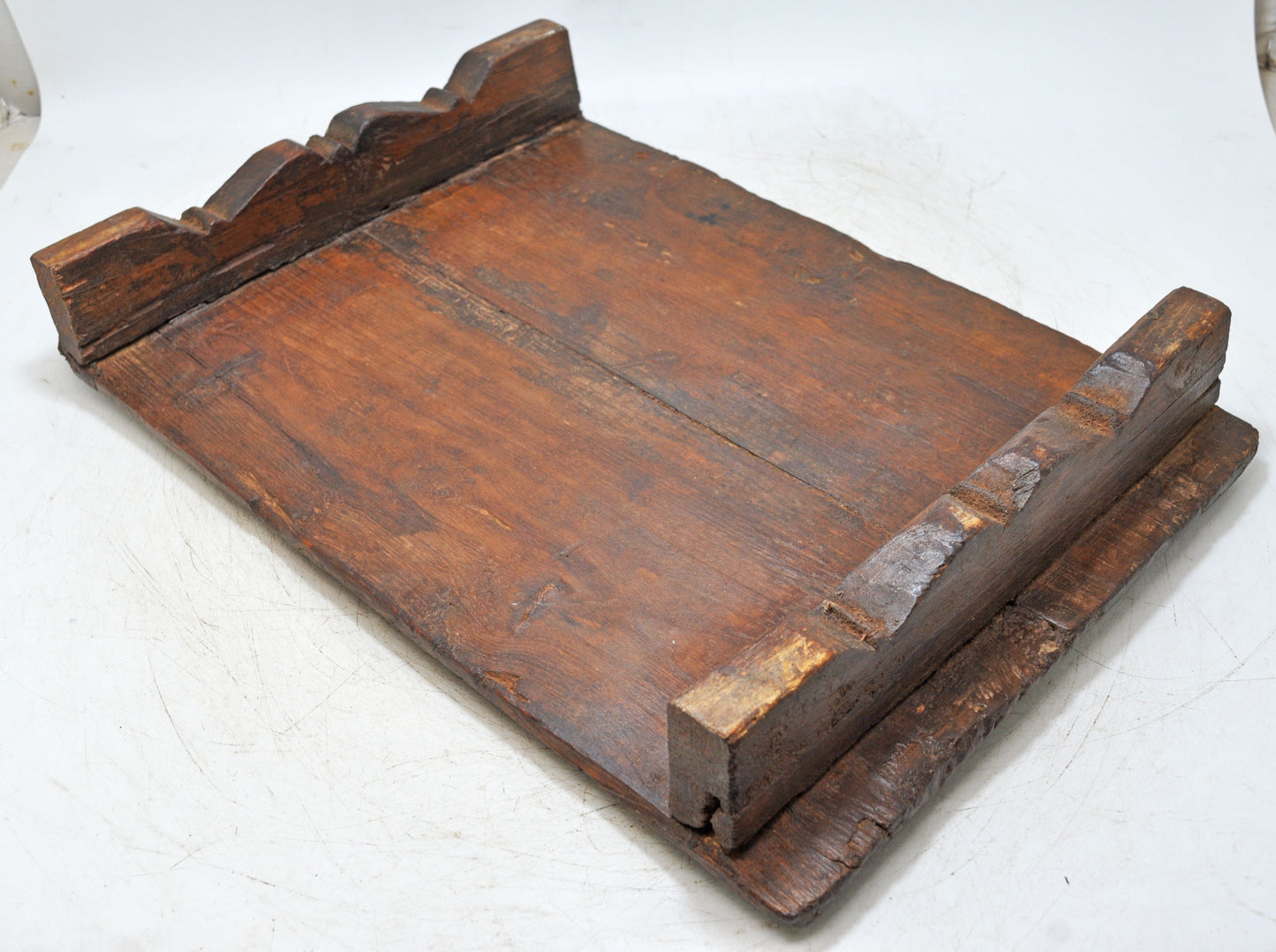 Antique Wooden Low Floor Sitting Bajot Stool Original Old Hand Crafted