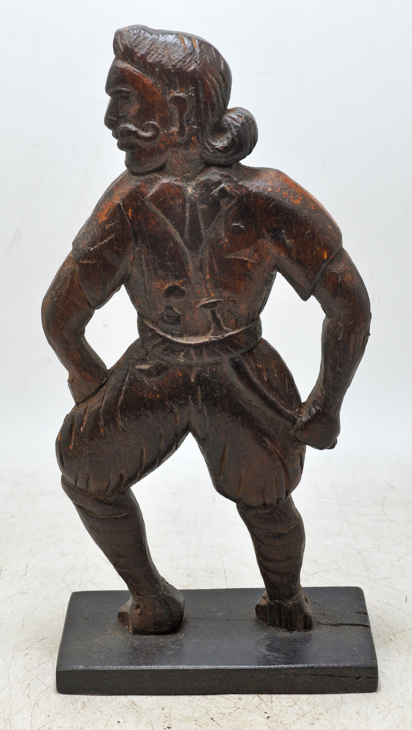 Antique Wooden Ethnic Village Man Figurine Original Old Hand Carved