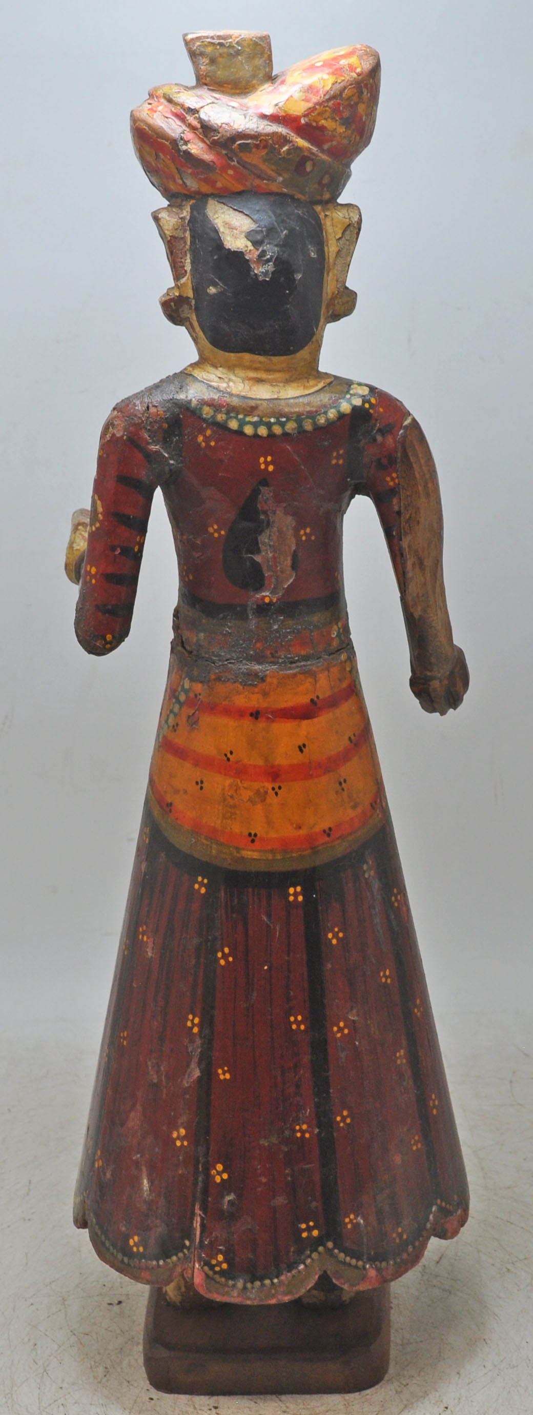 Vintage Wooden Isar Man Figurine Original Old Fine Hand Carved Painted