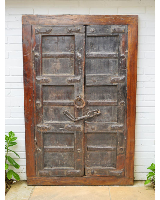 Antique Wooden Wall Décor Window Panel With Frame Original Old Fine Carved Heavy