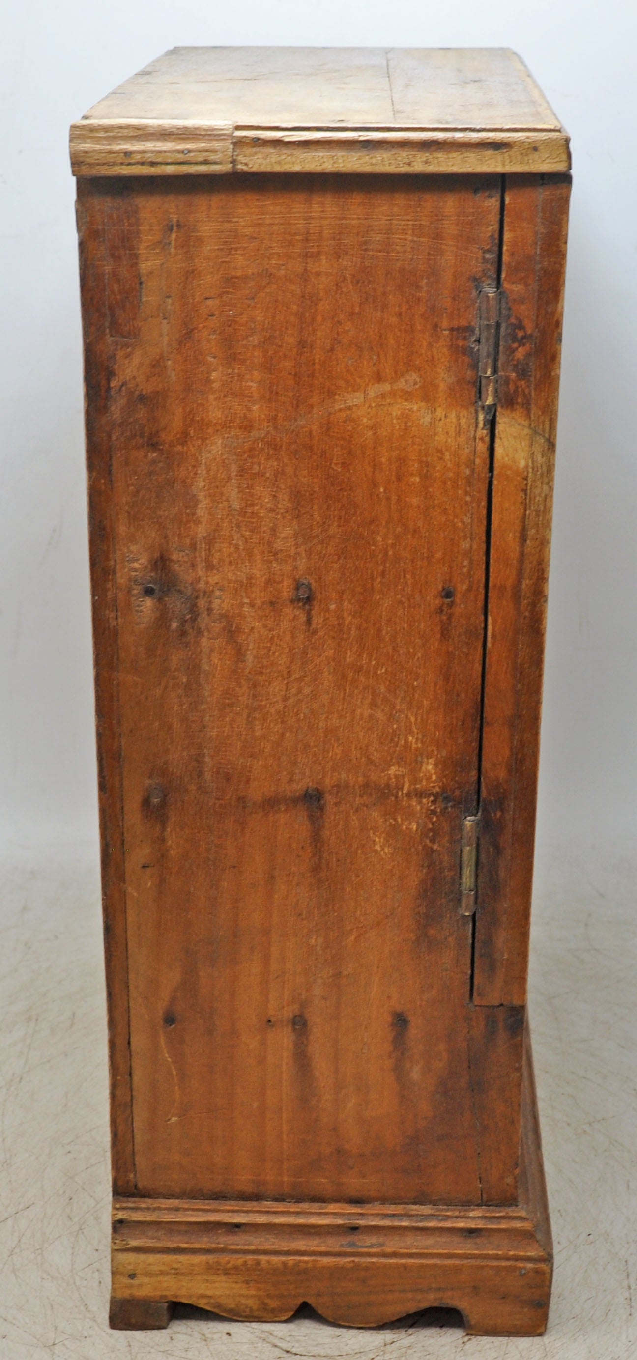 Vintage Wooden Mini Storage Cabinet Original Old Fine Hand Crafted Carved