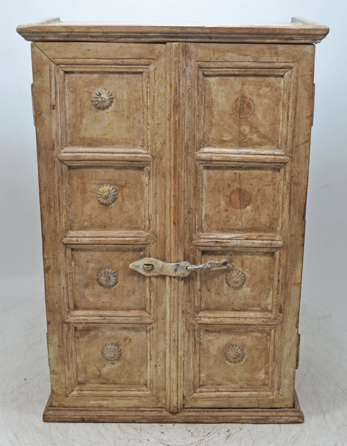 Vintage Wooden Mini Storage Cabinet Original Old Fine Hand Crafted Carved