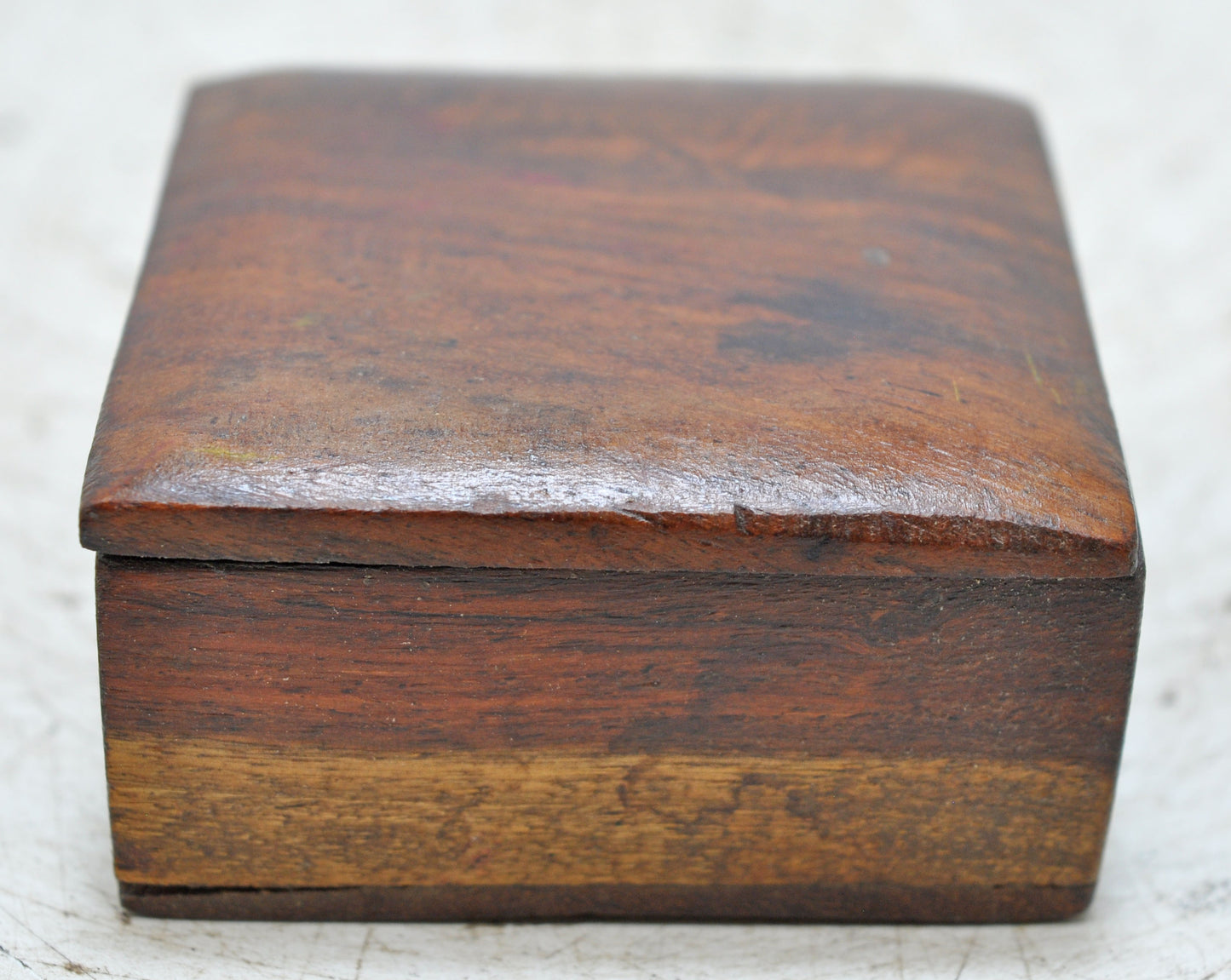 Vintage Wooden Small Kum Kum Powder Tika Box Original Old Hand Crafted
