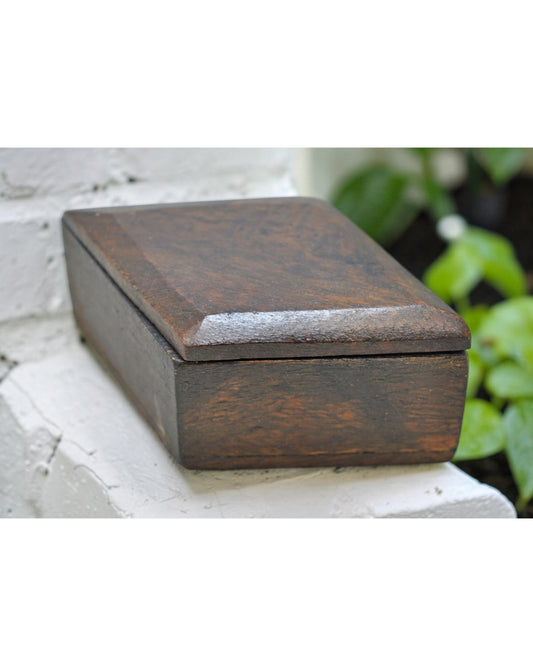 Vintage Wooden Small Kum Kum Powder Tika Box Original Old Hand Crafted