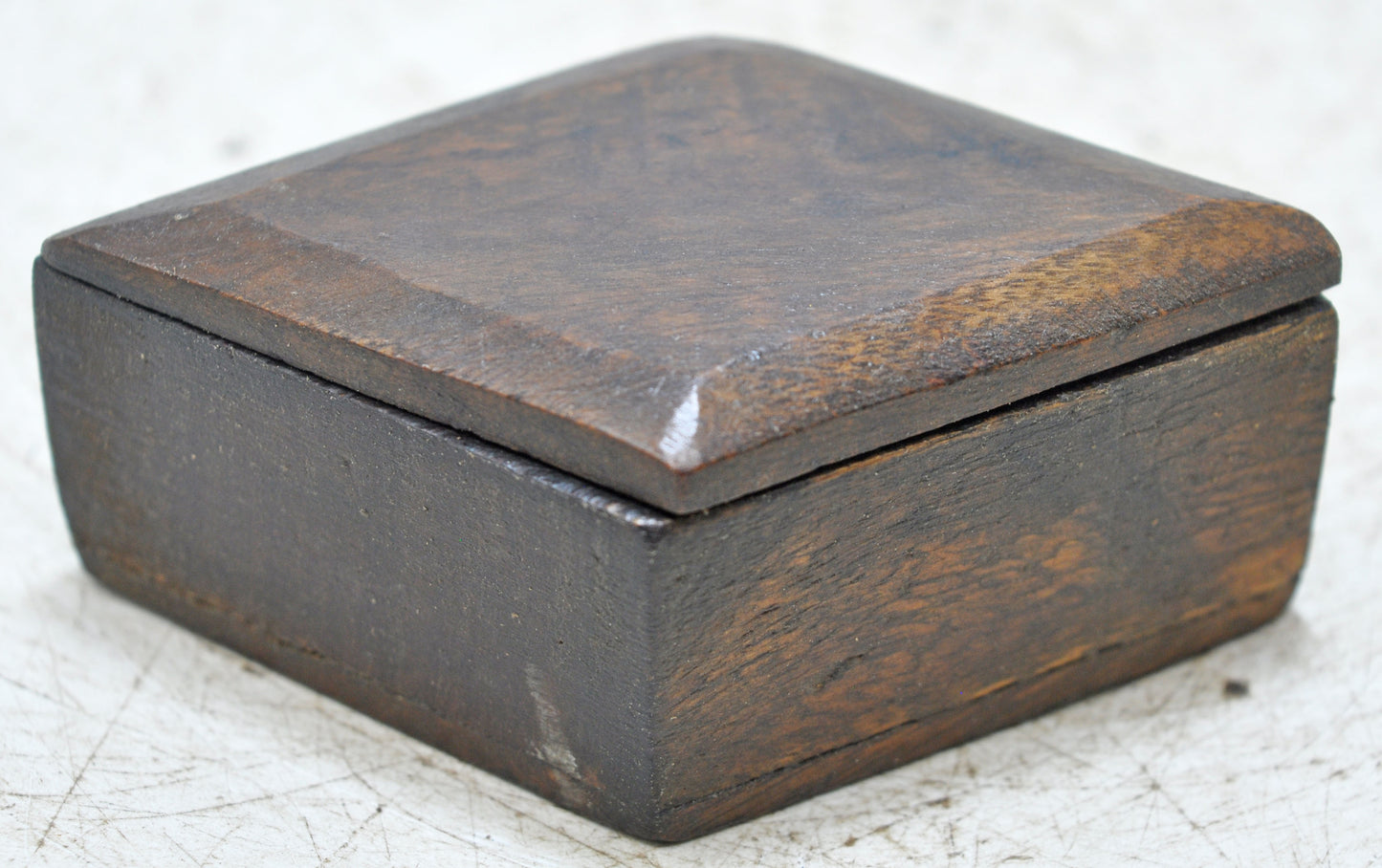 Vintage Wooden Small Kum Kum Powder Tika Box Original Old Hand Crafted