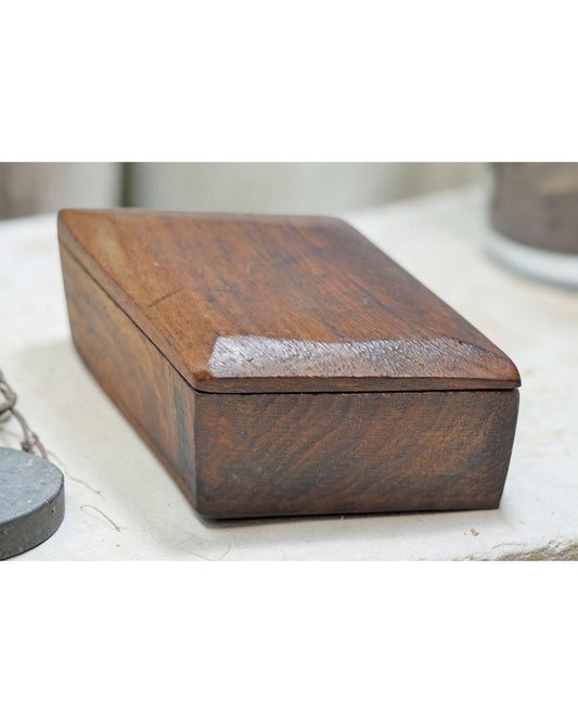 Vintage Wooden Small Kum Kum Powder Tika Box Original Old Hand Crafted