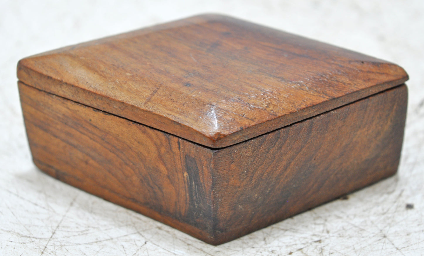 Vintage Wooden Small Kum Kum Powder Tika Box Original Old Hand Crafted
