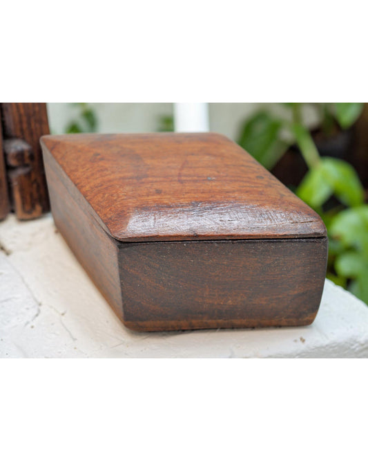 Vintage Wooden Small Kum Kum Powder Tika Box Original Old Hand Crafted