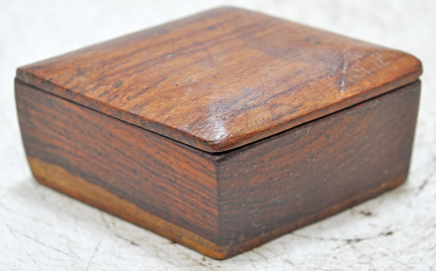 Vintage Wooden Small Kum Kum Powder Tika Box Original Old Hand Crafted