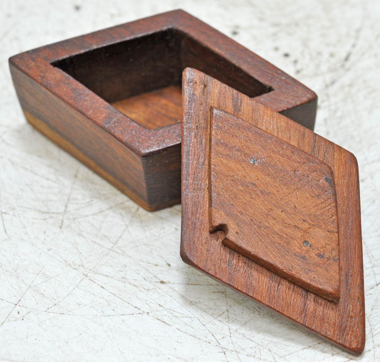 Vintage Wooden Small Kum Kum Powder Tika Box Original Old Hand Crafted