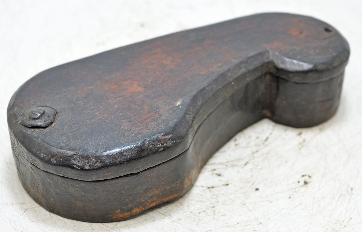 Antique Wooden Small Kum Kum Powder Tika Box Original Old Hand Crafted