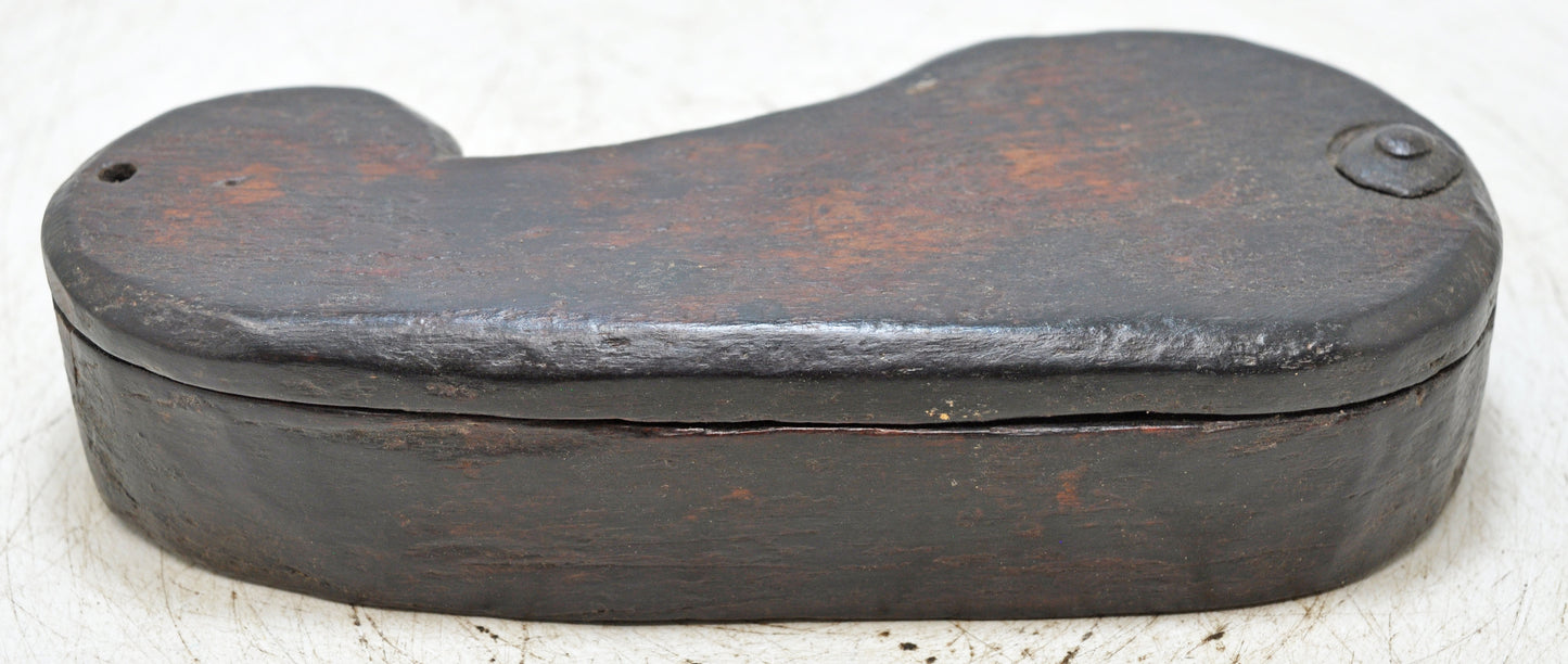 Antique Wooden Small Kum Kum Powder Tika Box Original Old Hand Crafted