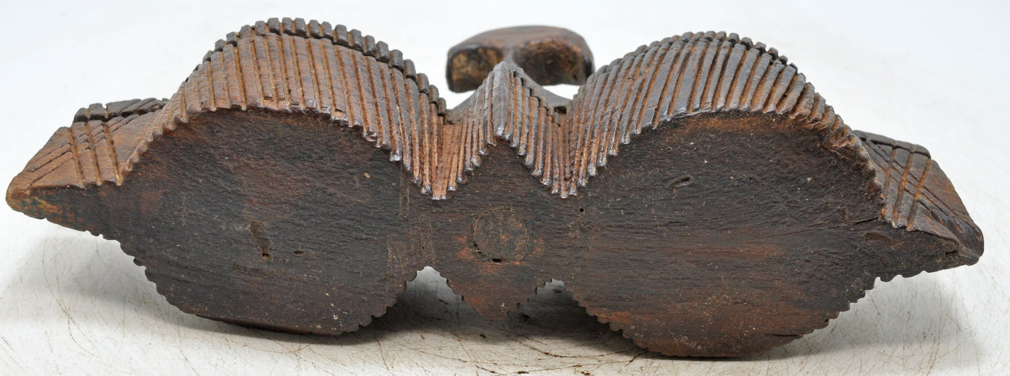 Antique Wooden Kitchenware Spice Box Original Old Hand Carved