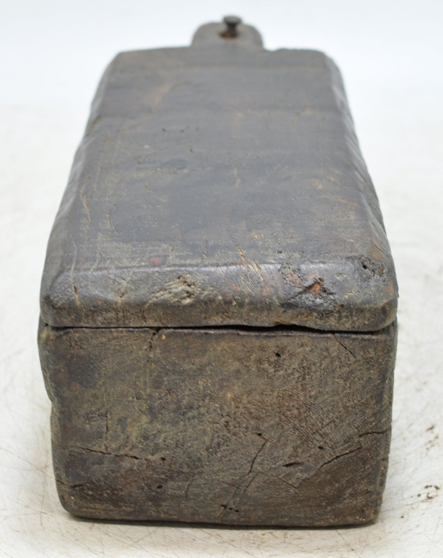 Antique Wooden Kitchenware Spice Box Original Old Hand Carved
