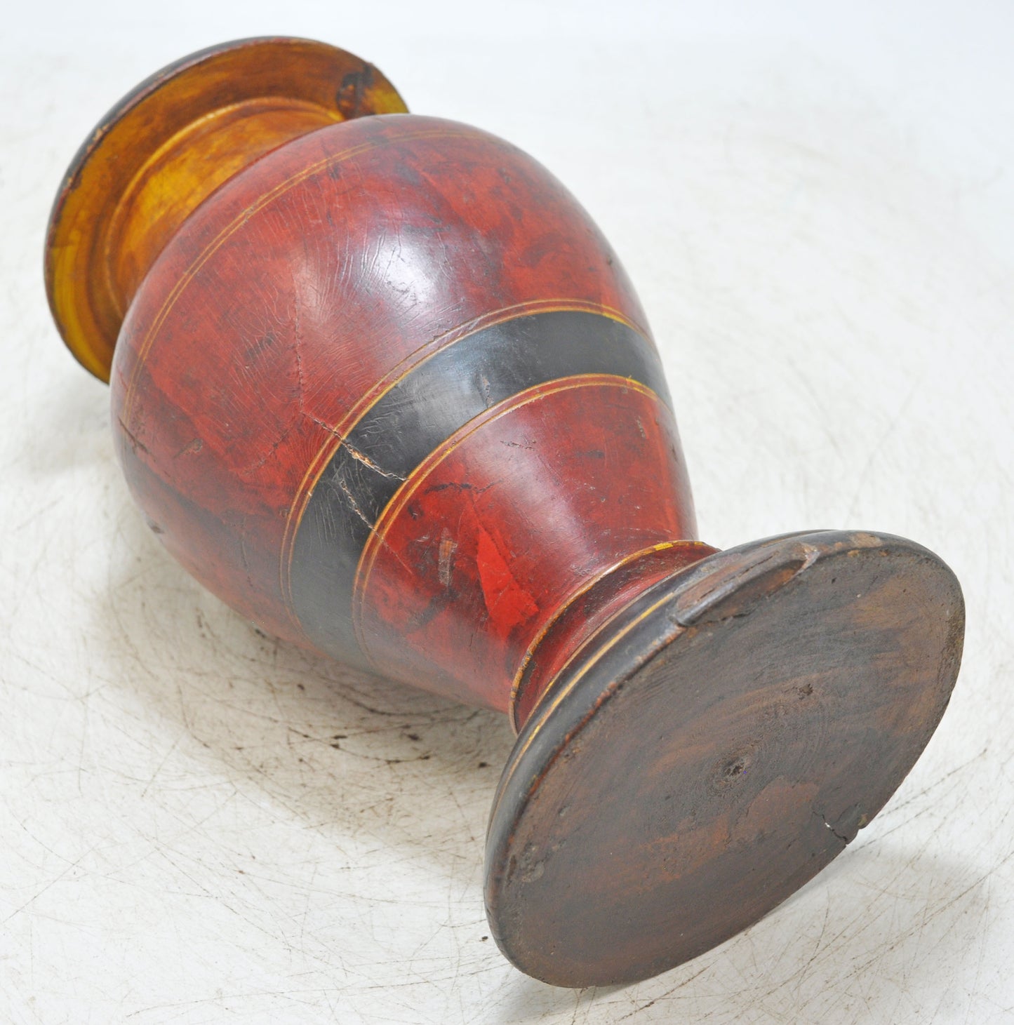Vintage Wooden Candy Box Original Old Hand Carved Painted