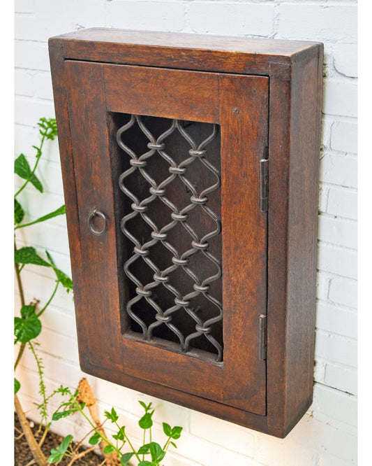 Vintage Wooden Wall Décor Key Cabinet Box Original Old Hand Crafted