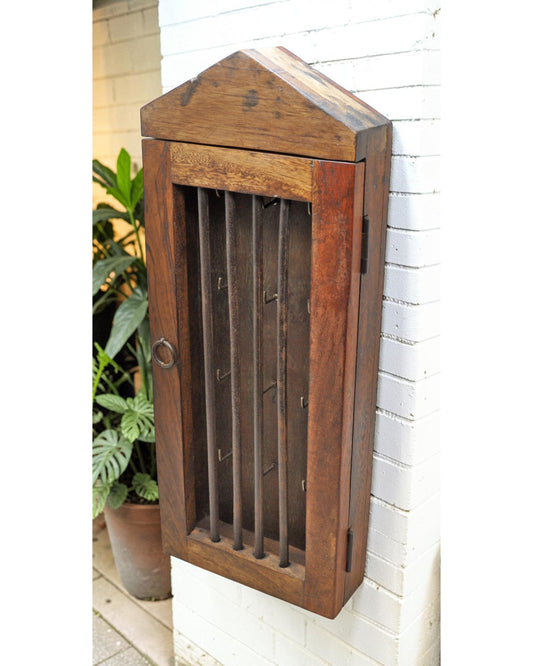 Vintage Wooden Wall Décor Key Cabinet Box Original Old Hand Crafted