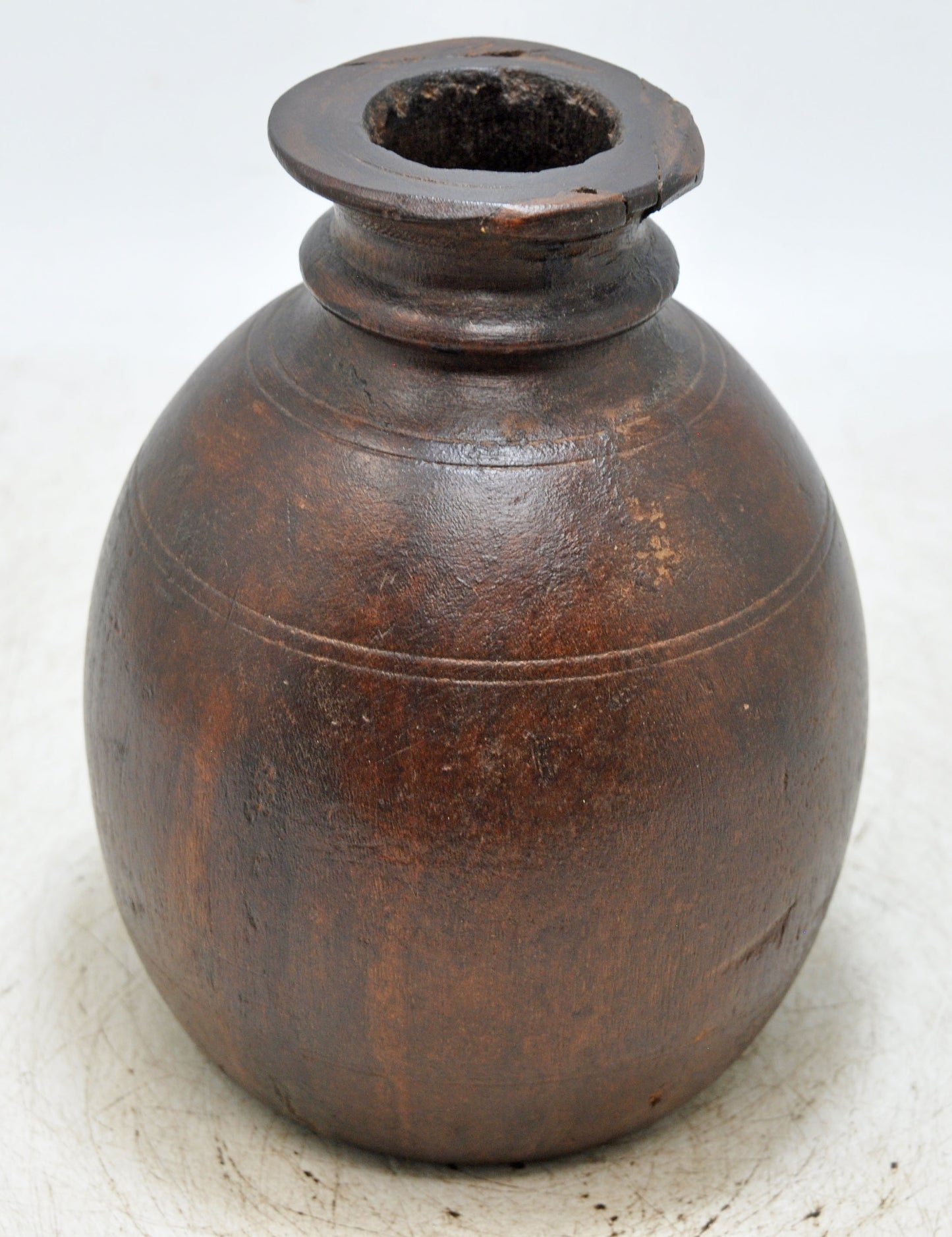 Antique Wooden Himalayan Water Storage Box Original Old Hand Carved