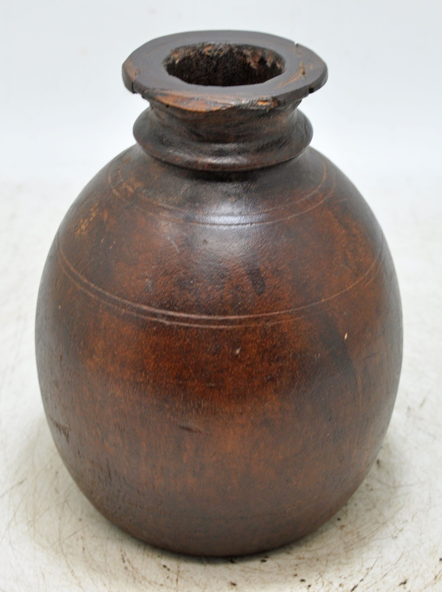 Antique Wooden Himalayan Water Storage Box Original Old Hand Carved