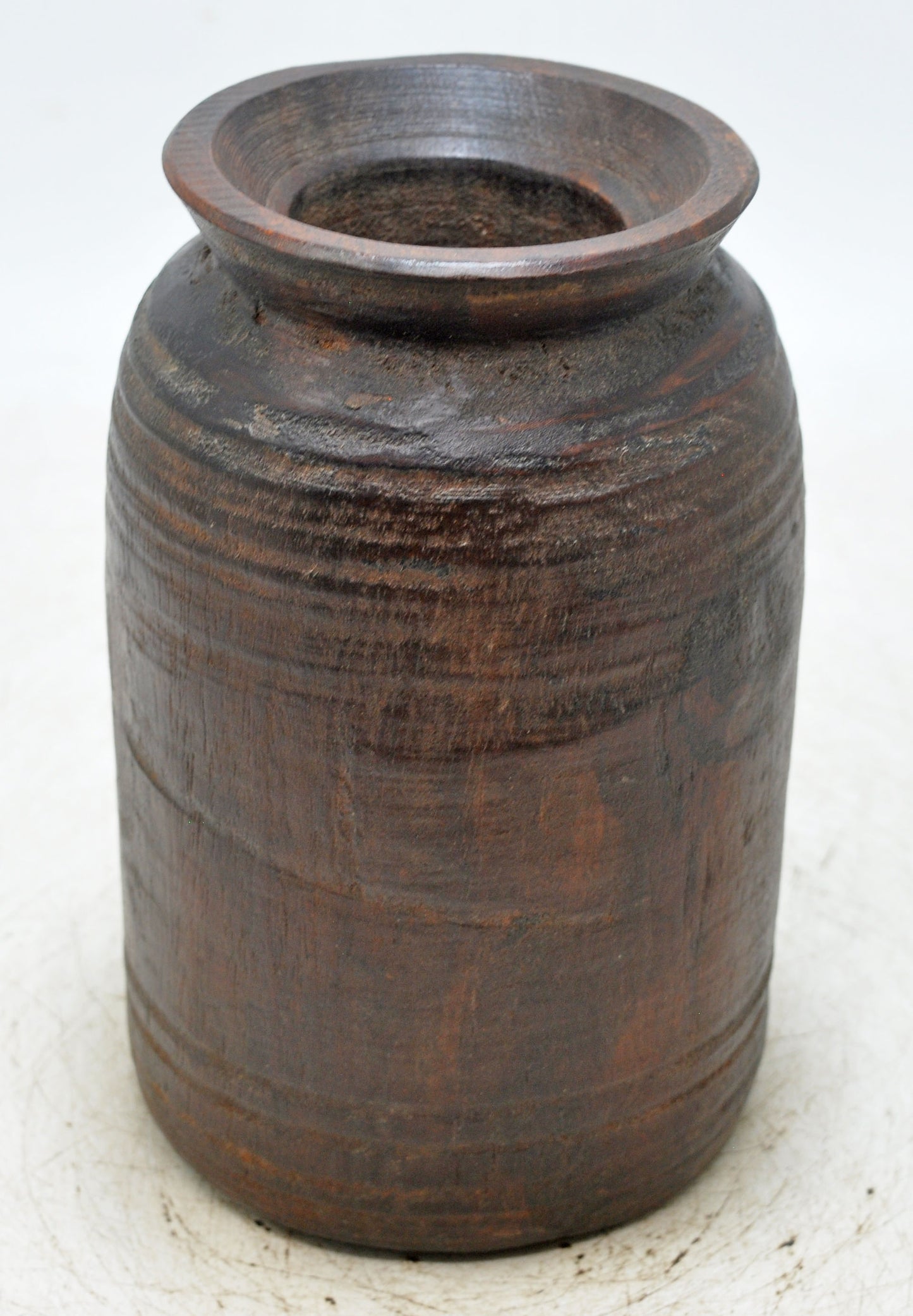 Antique Wooden Himalayan Water Storage Box Original Old Hand Carved