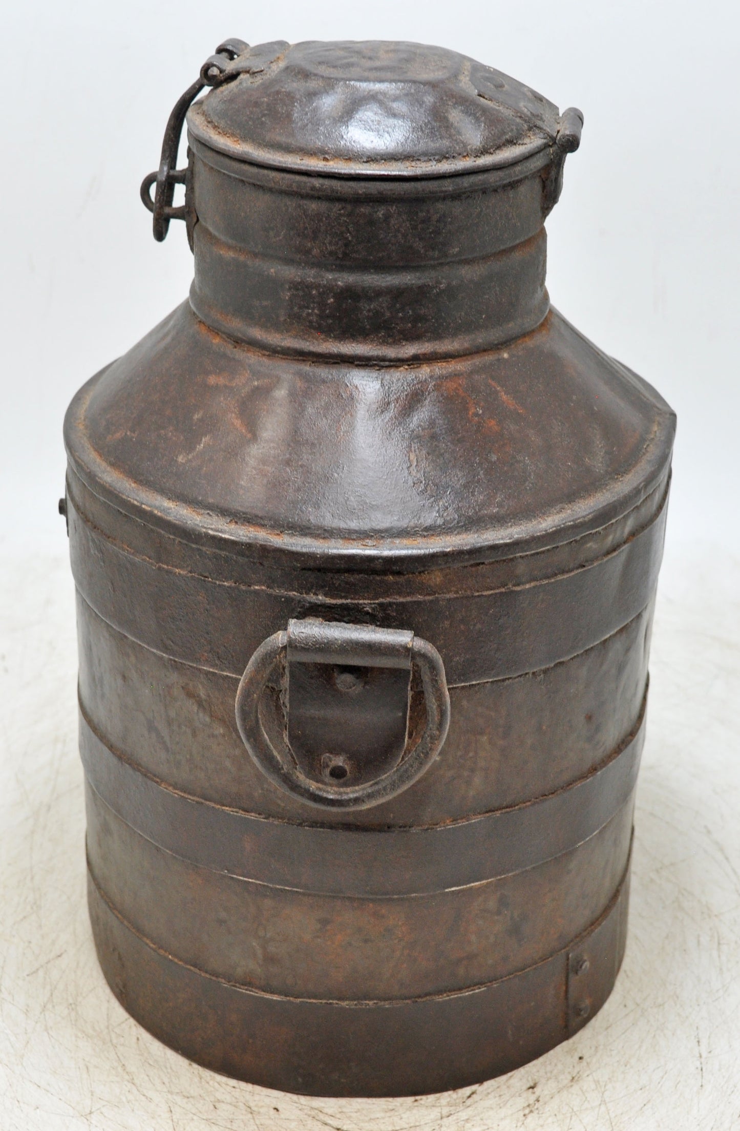 Antique Iron Milk Can Milkpot Original Old Hand Crafted