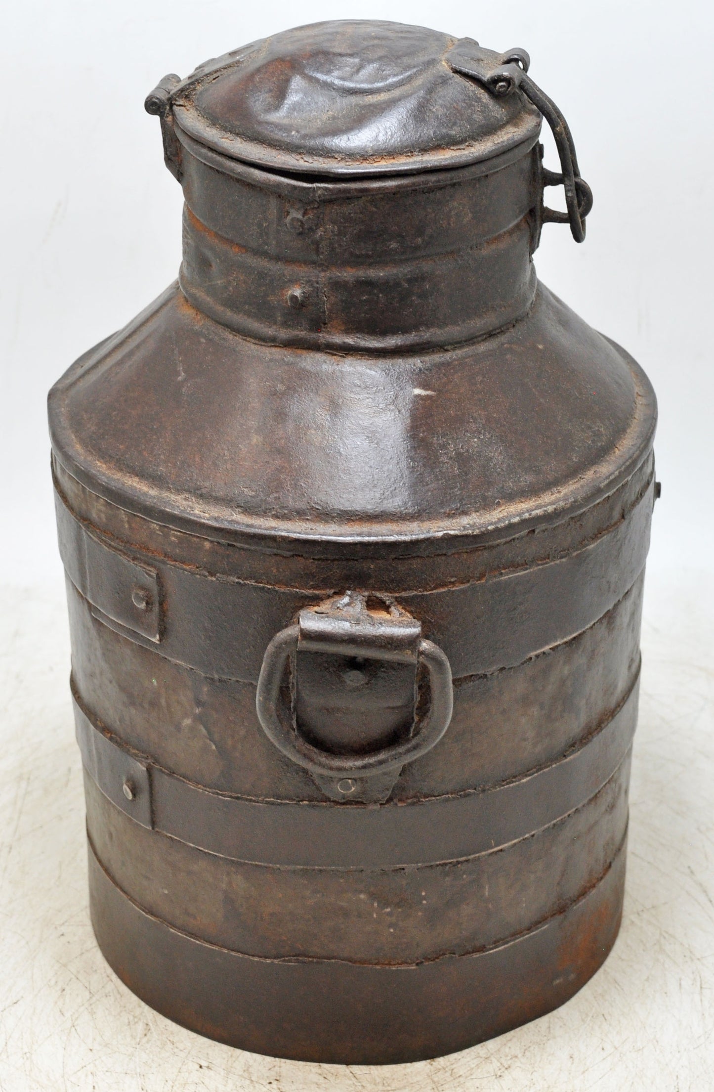 Antique Iron Milk Can Milkpot Original Old Hand Crafted