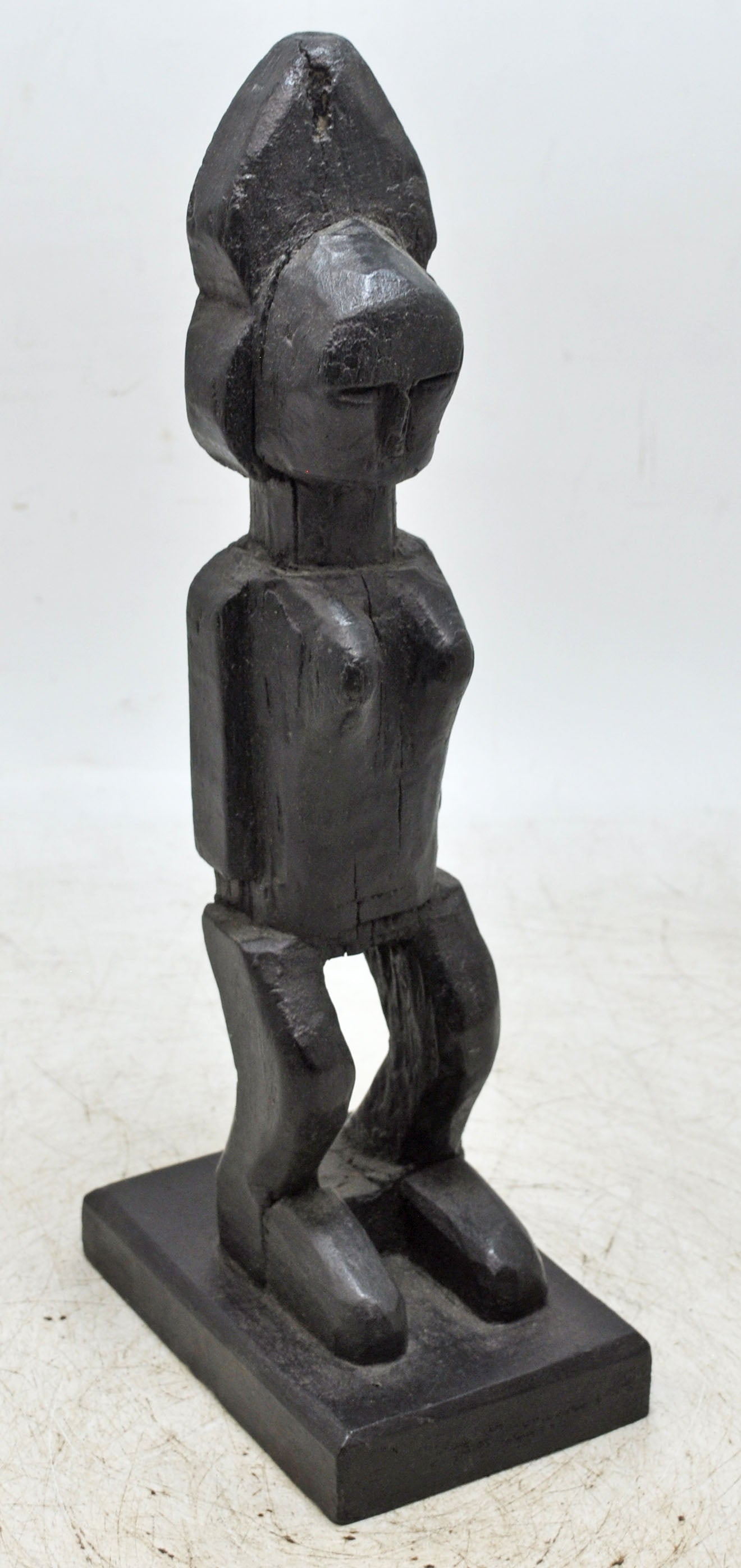 Antique Wooden Tribal Man Figurine Original Old Fine Hand Carved
